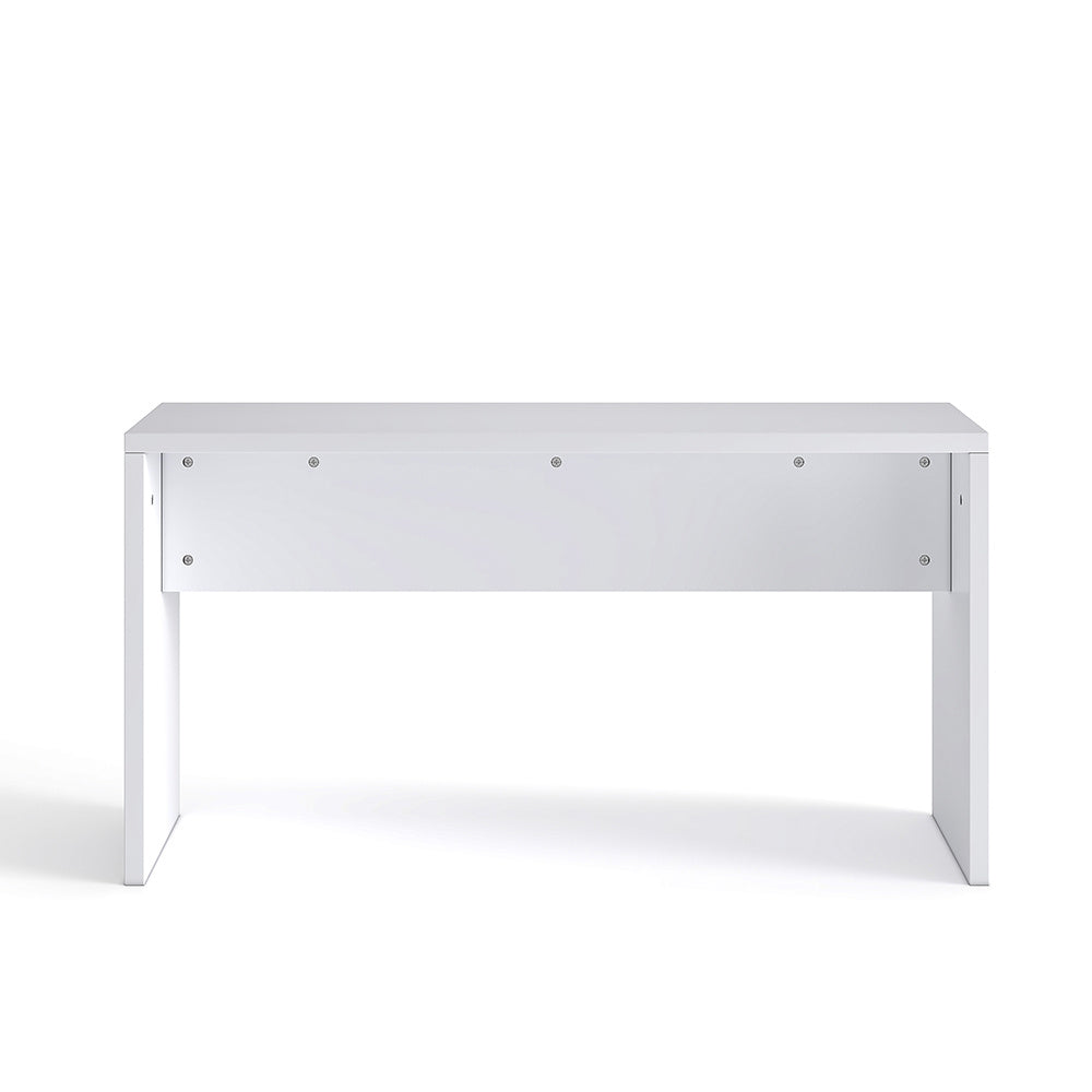 White Set of 3 Modern Dining Room Table and Benches