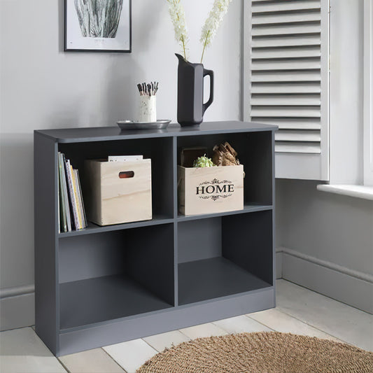 Grey Sideboard Cabinet with Open Shelves