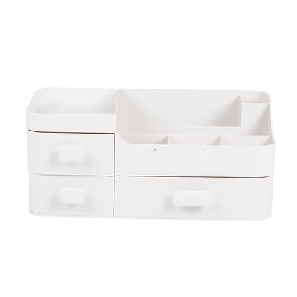 White Plastic Makeup Drawer Organizer