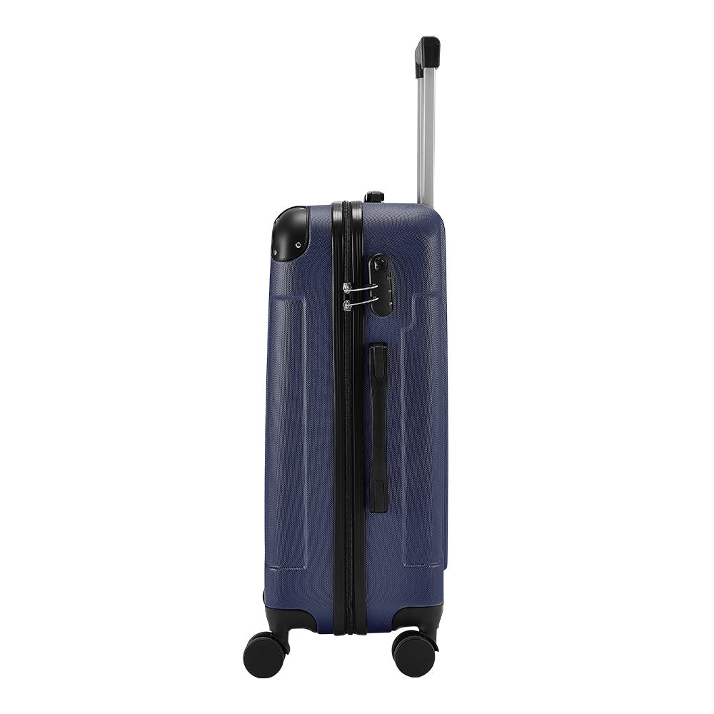 Blue 24 inch Hardside Travel Suitcase with Combination Lock