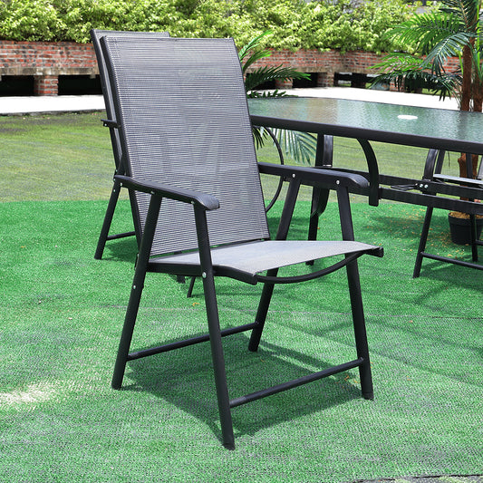 Set of 4 Black Garden Folding Chair