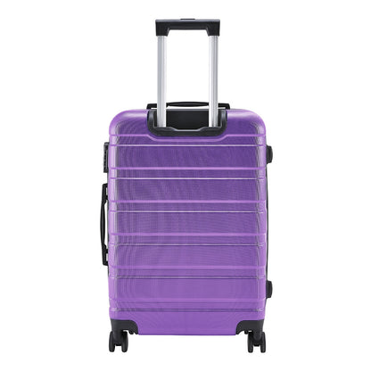 Purple 24 inch Hard Shell Rolling Luggage Trolley Travel Case