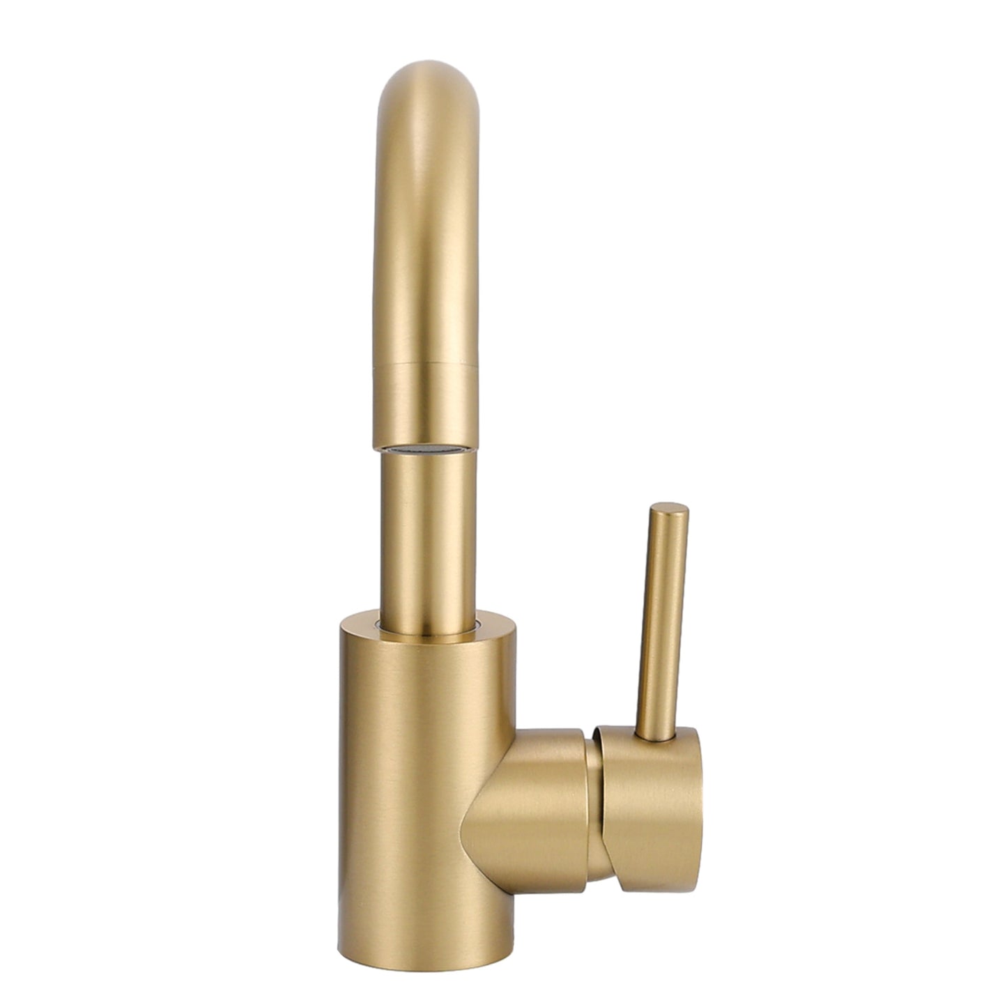 Gold 21cm Arc Single Handle Faucet with Swivel Spout