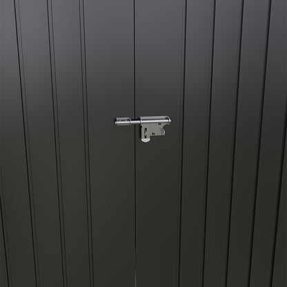 Outdoor Galvanized Steel Storage Shed with Dual Doors