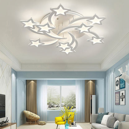 Modern Star LED Chandelier Ceiling Light  9 Head Cool White