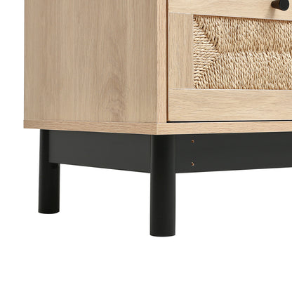 3 Drawer Woven Accent Cabinet for Living Room