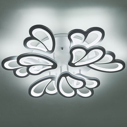 Modern Flower Shape LED Semi Flush Ceiling Light