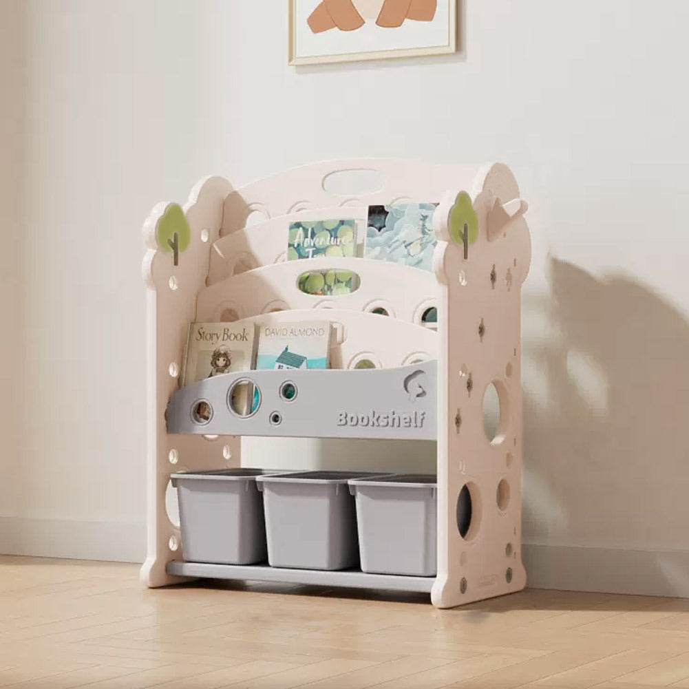 Toddler Toy Storage Organizer with Bins and Bookshelves