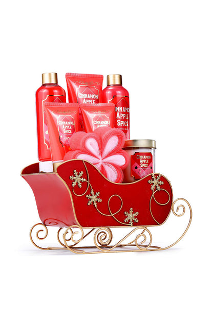 8 Piece Cinnamon Apple Spice Bath and Spa Gift Set