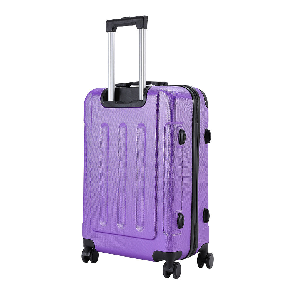 Purple 24 inch Hardside Travel Suitcase with Combination Lock