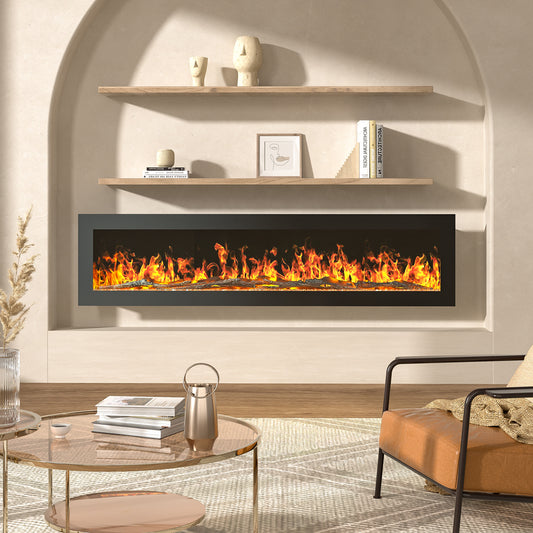 60 Inch Wall Mount Freestanding Electric Fireplace