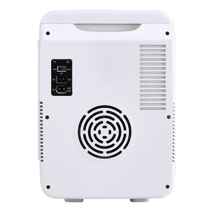 White 10L Mini Refrigerator for Home and Car Dual Use