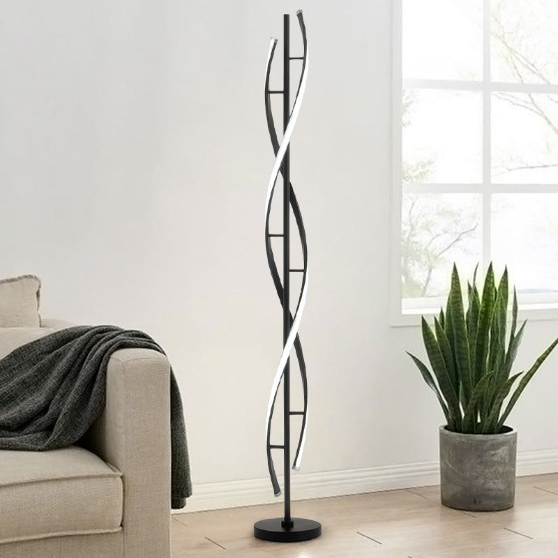 Black 60W Modern LED Floor Lamp for Living Room