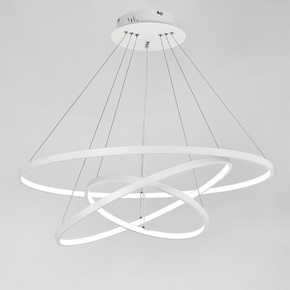 Modern 3 Circle Shape LED Chandelier Ceiling Light , 20+40+60CM Cool White