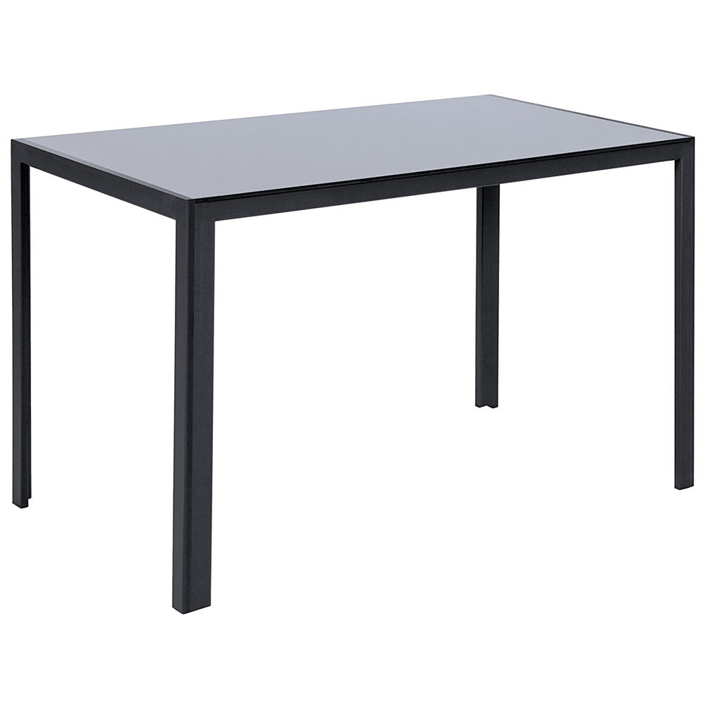 1.4M Black Glass Dining Table