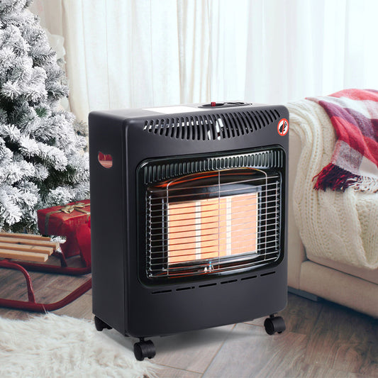 4.2KW Portable Indoor Heater with Regulator Black