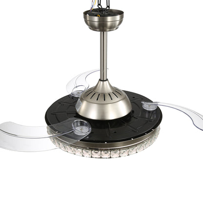 42 Inch Acrylic Ceiling Fan Light with Retracted Blades