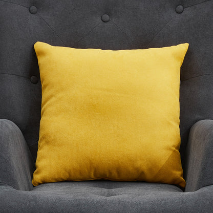 Grey Tufted Armchair with Cushion and Footstool