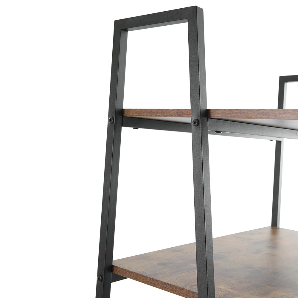 Brown Industrial Style Wooden Bookshelf