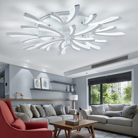 Modern V Shape LED Chandelier Ceiling Light  12 Head Cool White