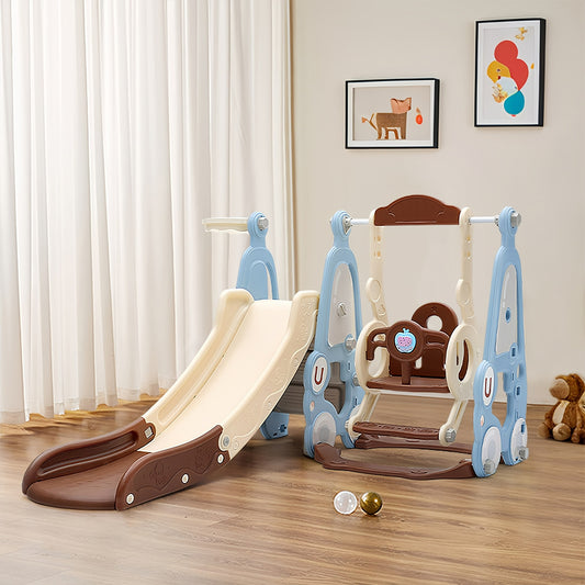 Musical Adjustable Swing and Slide Set for Kids