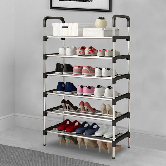 6 Tier Metal Shoe Rack Shoe Storage Stand Organiser