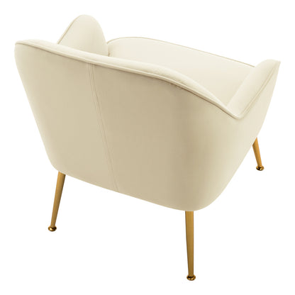 Leisure Velvet Armchair, Beige