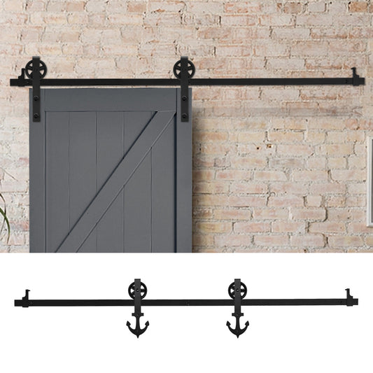 Rustic Anchor Shaped Barn Door Hardware Kit 6ft