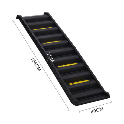 Black Folding Portable Dog Pet Stairs Ramp