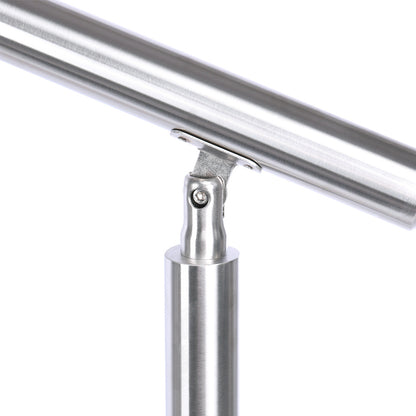 100CM Handrail Stainless Steel Balustrade with 3 Crossbars Stair Rails