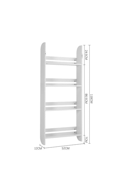 4-Tier Wooden Modern Wall-Mounted Shelf