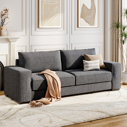 2.3m W Grey Modern Comfortable Living Room 3 Seater Sofa