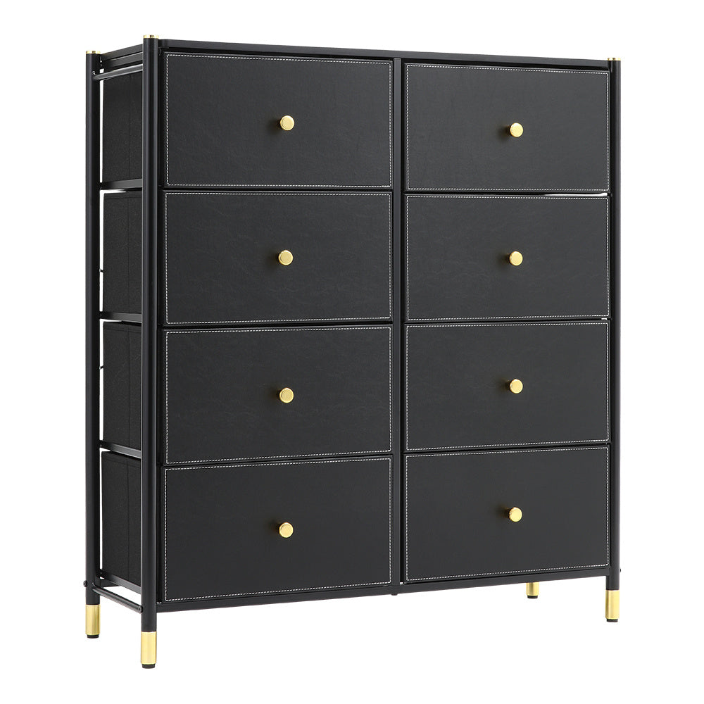 Black 8 Drawer Plastic Storage Cabinet