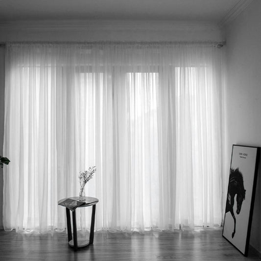 Clear Glass Tulle Curtain Mesh 100x200CM