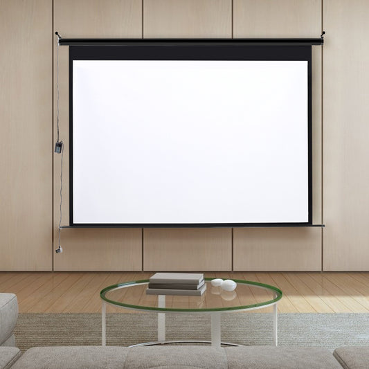 72 Inch HD Electric Pull Down Projector Screen