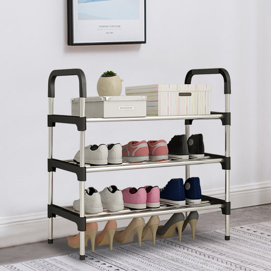 3 Tier Metal Shoe Rack Shoe Storage Stand Organiser