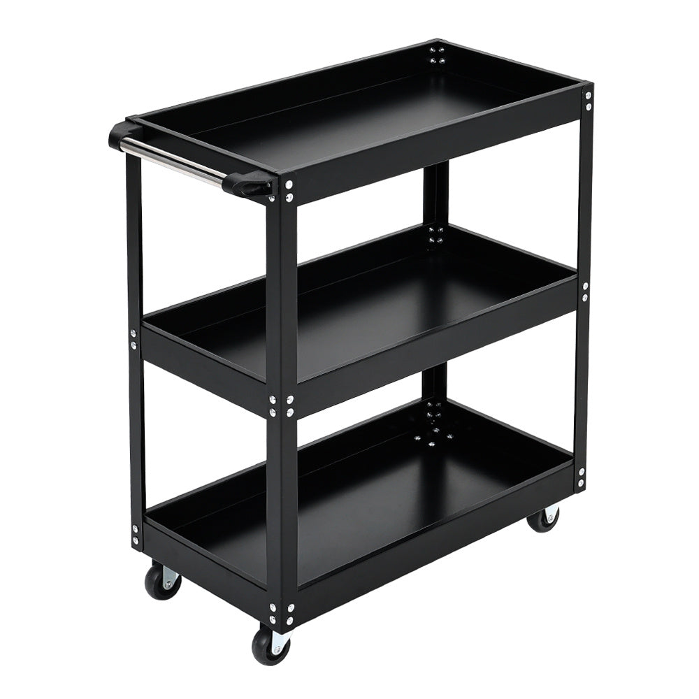 3Tier Rolling Tool Trolley with Lockable Drawer