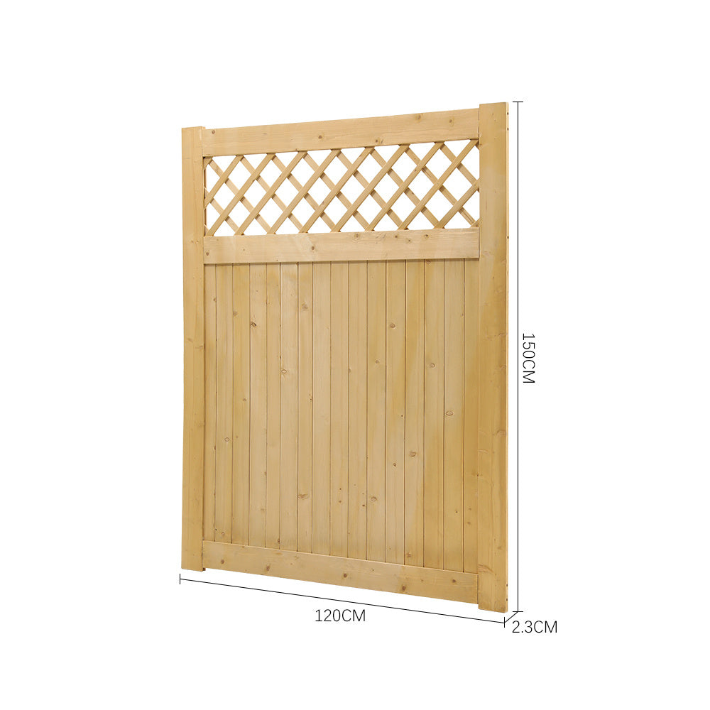 Rhombus Garden Wood Fence Gate with Door Latch