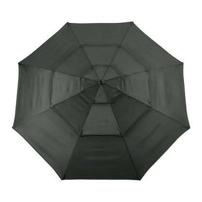 3x3M Dark Grey Outdoor Parasol 3 Tier Umbrella Crank Tilt with Base