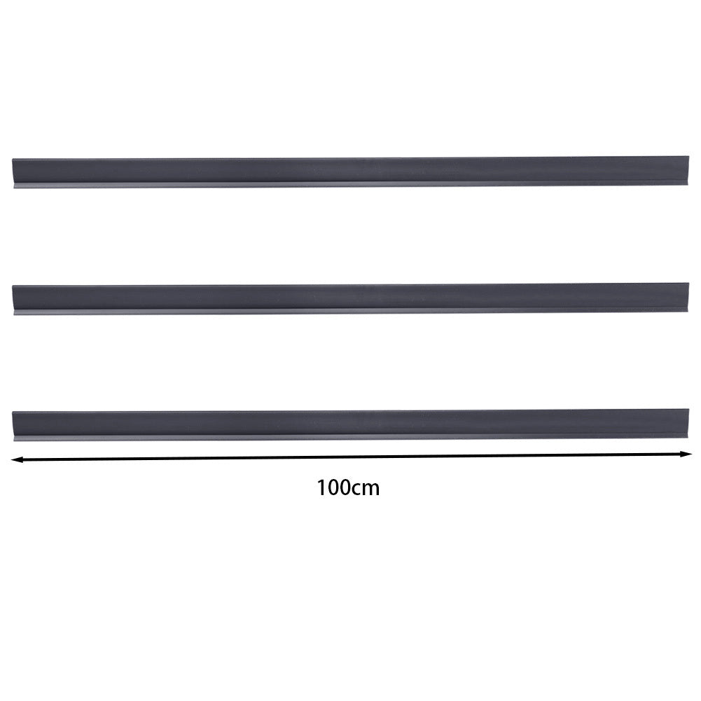 Set of 3 Garden Privacy 1M Profile Cover for Mat Screen Border Panel Fence Dark grey