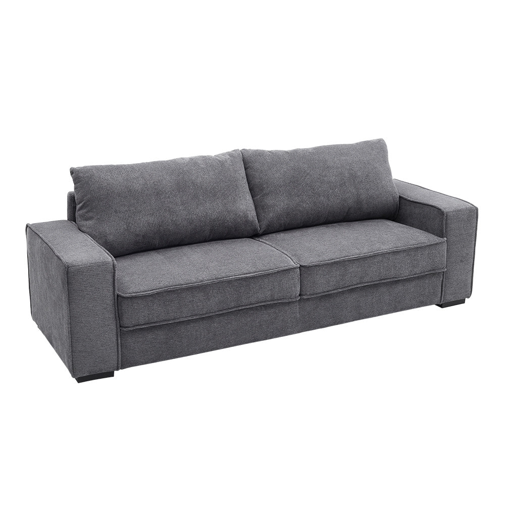 2.3m W Grey Modern Comfortable Living Room 3 Seater Sofa