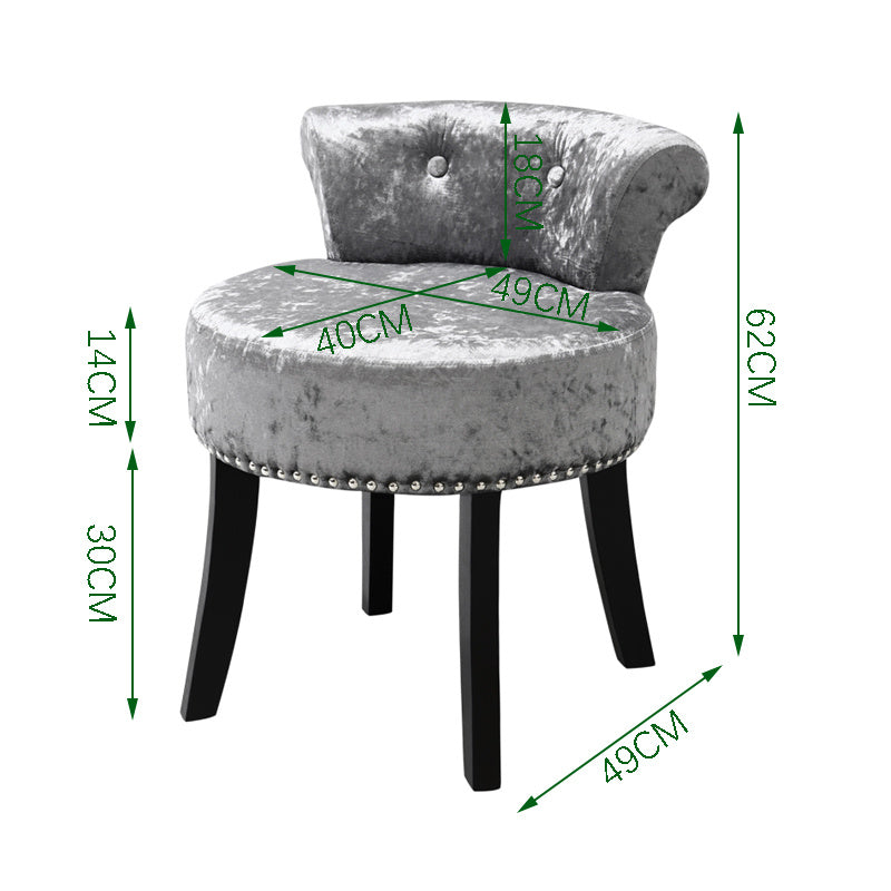 Ice Velvet Upholstery Make Up Chair Dressing Stool