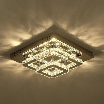 Modern LED Ceiling Light Crystal Chandelier Lamp 40CM Dimmable