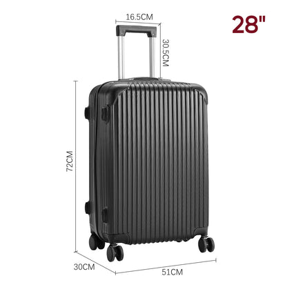 Black 28 inch Hardshell Spinner Wheel Luggage Travel Suitcase