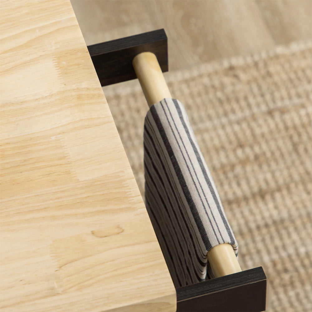 Wooden Kitchen Island Cart with Storage Cabinets