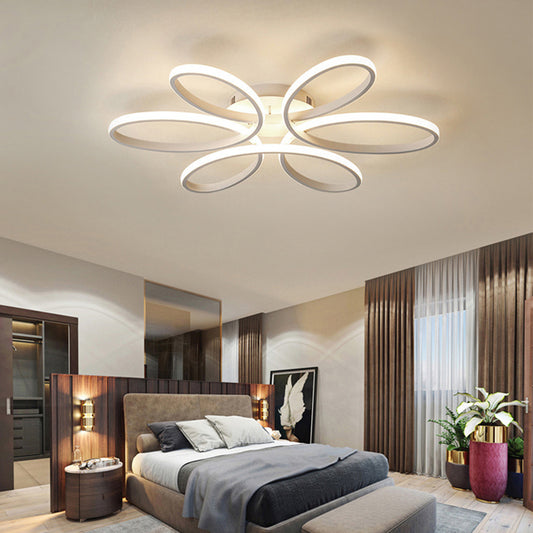 Floral Pendant Chandelier with Remote Control LED Dimmable Ceiling Light 74/58CM