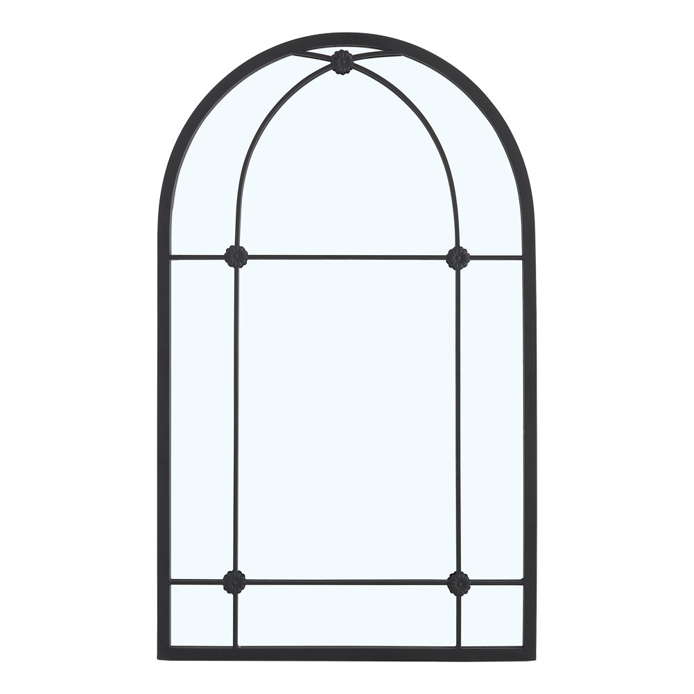 Arched Wall Hanging Hanging Metal Windowpane Mirror Home Decoration