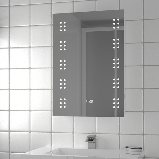 LED Bathroom Mirror 50x70cm with Shaver Socket