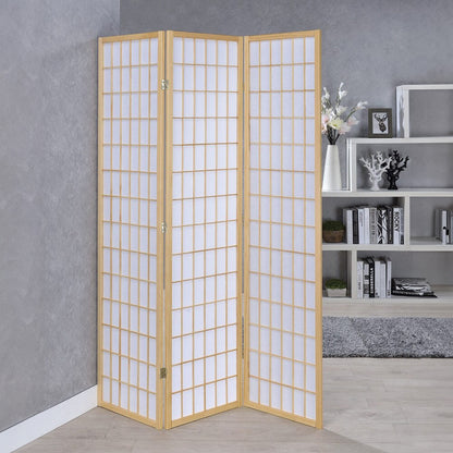 3 Panel Solid Wood Folding Room Divider Privacy Screen