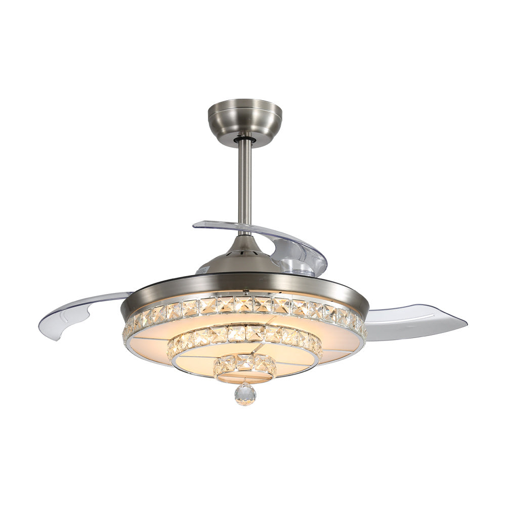 42 Inch Acrylic Ceiling Fan Light with Retracted Blades